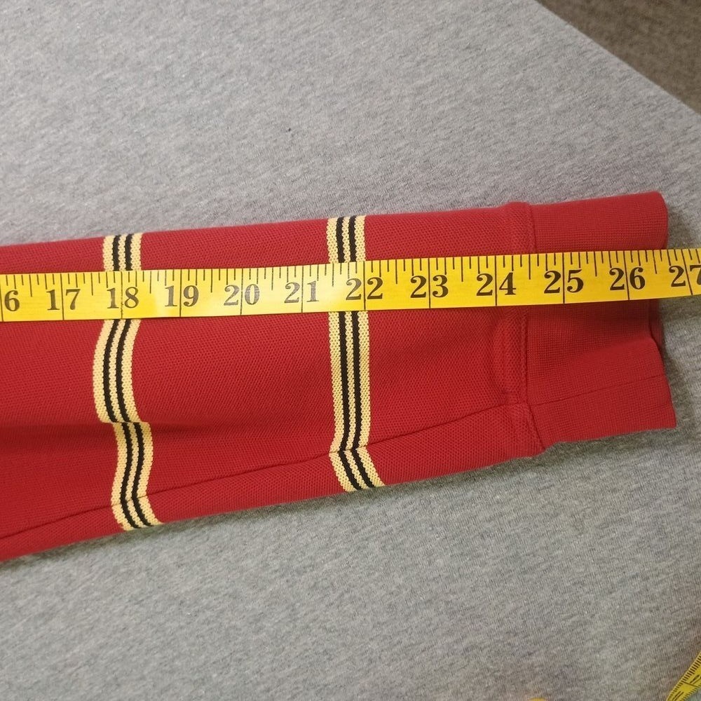 Brooks Brothers 346 Long Sleeve Polo Mens XL Red Striped Preppy Performance - Picture 8 of 9